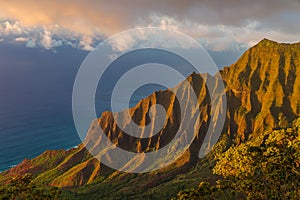 Sunset at Napali Coastline