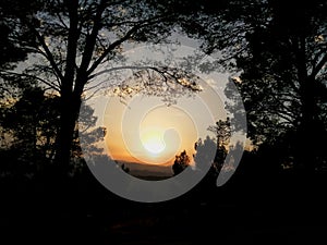 Sunset in the Natural Park Montes de Malaga photo