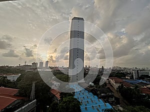 Sunset near RBI building cloudy sky view city Mumbai calm landscape heritage ancient monument Full view photo