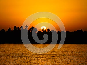 Sunset at Nile River photo