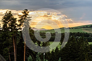 Sunset in Nizke Tatry mountains, Slovak