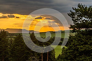 Sunset in Nizke Tatry mountains, Slovak