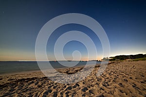 Sunset on Nobska Lighthouse in Cape Cod Massachusetts
