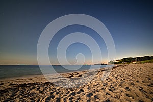 Sunset on Nobska Lighthouse in Cape Cod Massachusetts