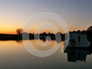 Sunset on the Norfolk broads