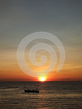Sunset In Nort Sulawesi Indonesia photo