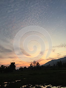 Sunset in the northern Thailand