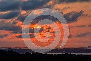 Sunset on Nosy Be island in Madagascar