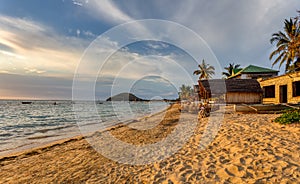 Sunset on Nosy Be island in Madagascar