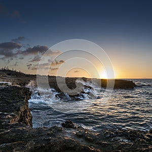 Sunset at Noth coast Curacao