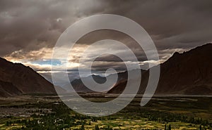 Sunset in Nubra Valley, North India