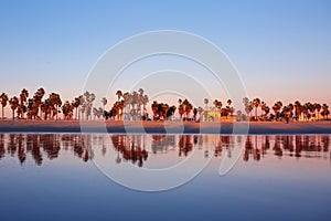 Sunset Ocean Reflection Venice Beach, CA