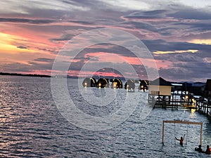 Sunset ocean view resort watervilla