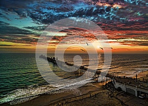 Sunset at Oceanside Pier