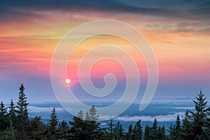 Sunset Off Cadillac Mountain