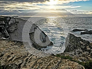 Sunset off of the coast of Baleal, Portugal