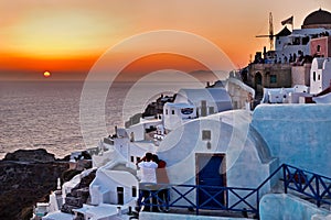 Sunset in Oia - Santorini.