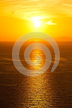 Sunset in Oia, Santorini