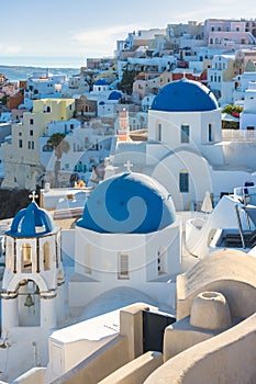 Sunset in Oia, Santorini, Cyclades Islands, Greece