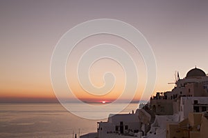 Sunset at Oia, Santorini Islands, Greece