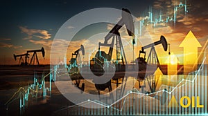 Sunset Oil Industry Financial Growth Concept