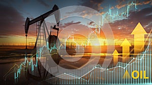 Sunset Oil Industry Financial Growth Concept