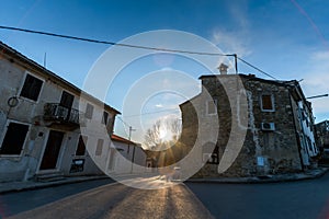 Sunset at Old Town Motovun, Istria, Croatia