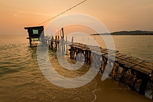 Sunset on Ong Lang beach Phu Quoc