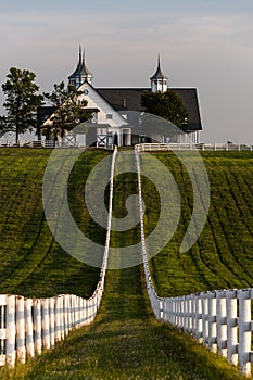 Sunset - Ornate Barn at Manchester Horse Farm - Bluegrass - Kentucky