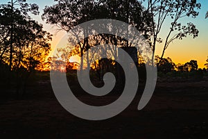 Sunset in outback Australia