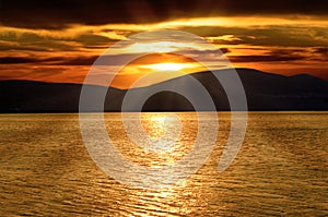 Sunset over Adriatic Sea photo