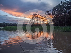 Sunset over Amazon