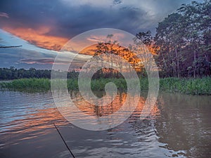 Sunset over Amazon