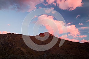 Sunset over The andes, Cajon del Maipo