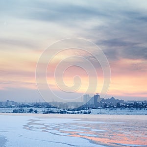 Sunset Over Angara River