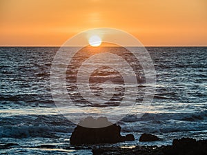 Sunset over the Atlantic on Gale Beach