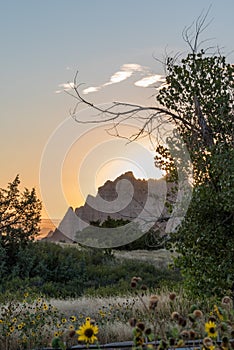 Sunset over Badlands National Park, South Dakota