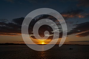 Sunset over the Bay of Islands, New Zealand