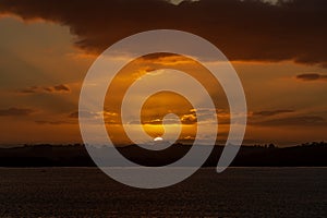 Sunset over the Bay of Islands, New Zealand