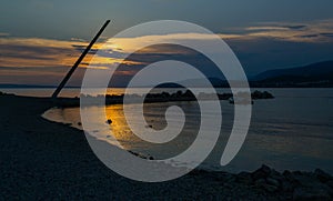 Sunset Over Beach in Klenovica