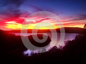 Sunset over Beaver Lake