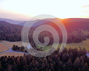 Sunset over the Black Forest