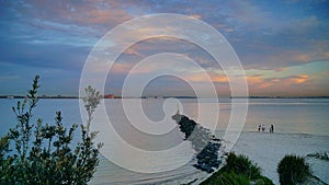 Sunset  over the Brighton-Le-sands beach, Sydney,