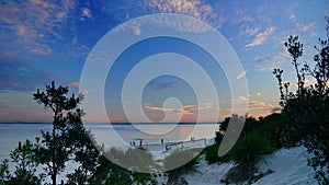 Sunset  over the Brighton-Le-sands beach, Sydney,