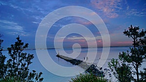 Sunset  over the Brighton-Le-sands beach, Sydney,