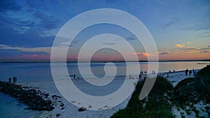 Sunset  over the Brighton-Le-sands beach, Sydney,