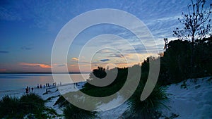 Sunset  over the Brighton-Le-sands beach, Sydney,