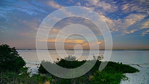 Sunset  over the Brighton-Le-sands beach, Sydney,