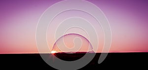 Sunset over the bubble world