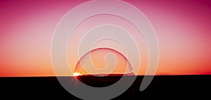 Sunset over the bubble world